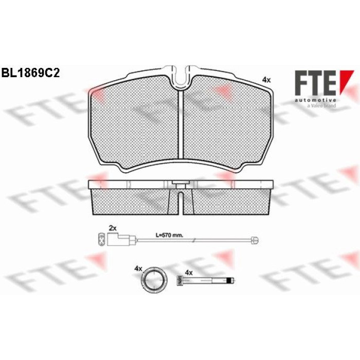 FTE 9010449 Bremsbelagsatz, Scheibenbremse FTE 9010449 Bremsbelagsatz, Scheibenbremse