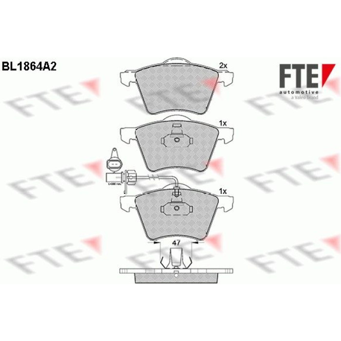 FTE 9010444 Bremsbelagsatz, Scheibenbremse FTE 9010444 Bremsbelagsatz, Scheibenbremse