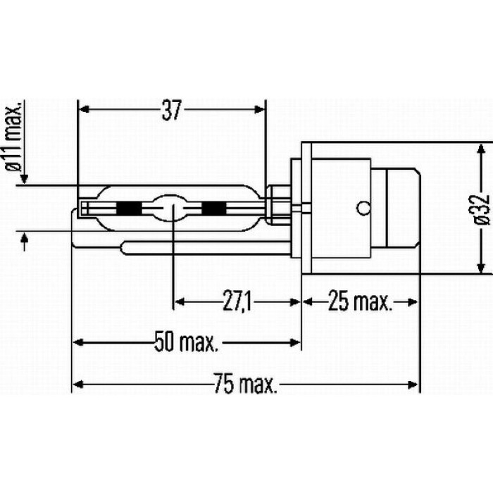 Hella 8GS 007 949-101 Glühlampe, Fernscheinwerfer