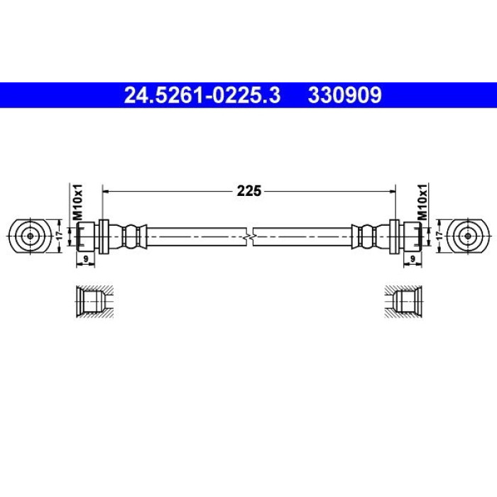 ATE 24.5261-0225.3 Bremsschlauch ATE 24.5261-0225.3 Bremsschlauch