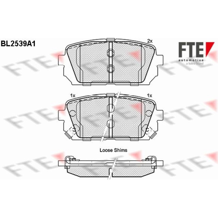 FTE 9011039 Bremsbelagsatz, Scheibenbremse