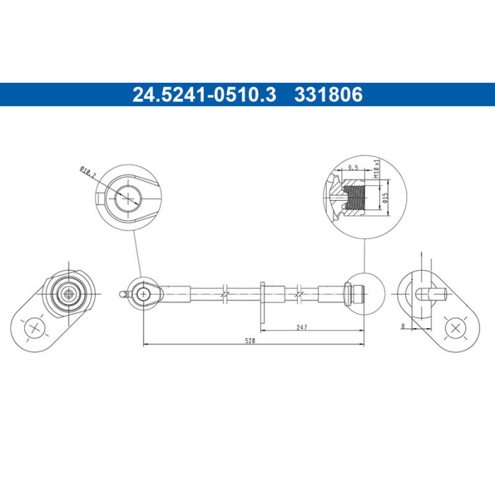 ATE 24.5241-0510.3 Bremsschlauch ATE 24.5241-0510.3 Bremsschlauch