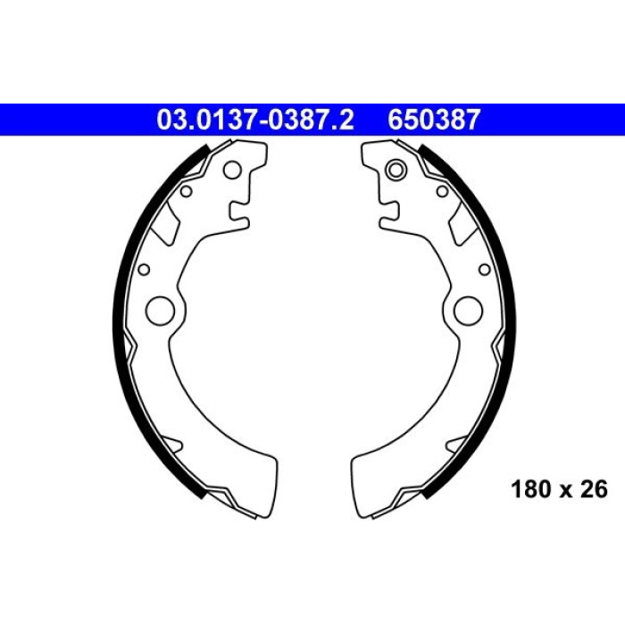 ATE 03.0137-0387.2 Bremsbackensatz