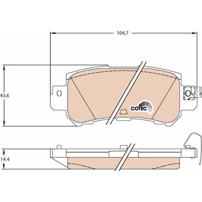 TRW GDB3539 Bremsbelagsatz, Scheibenbremse COTEC TRW GDB3539 Bremsbelagsatz, Scheibenbremse COTEC