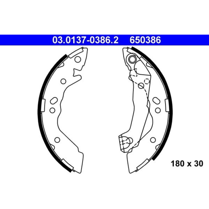 ATE 03.0137-0386.2 Bremsbackensatz ATE 03.0137-0386.2 Bremsbackensatz