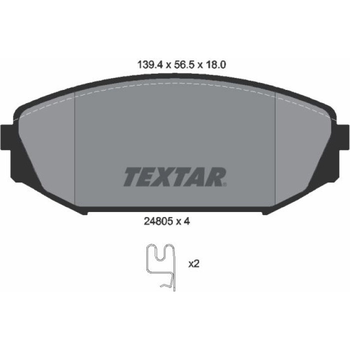 Textar 2480501 Bremsbelagsatz, Scheibenbremse
