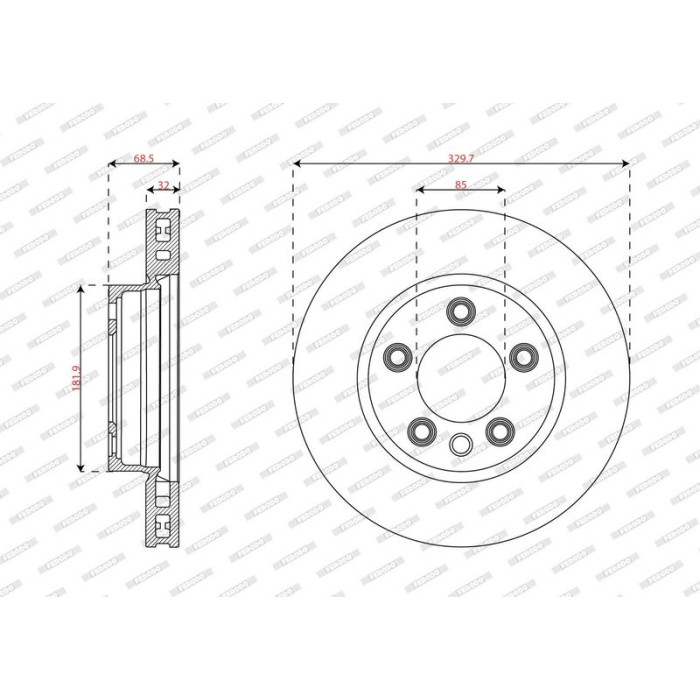 Ferodo DDF1591LC-1 Bremsscheibe PREMIER Ferodo DDF1591LC-1 Bremsscheibe PREMIER