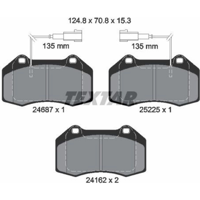 Textar 2468701 Bremsbelagsatz, Scheibenbremse Q+
