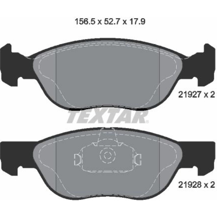 Textar 2192703 Bremsbelagsatz, Scheibenbremse Q+ Textar 2192703 Bremsbelagsatz, Scheibenbremse Q+