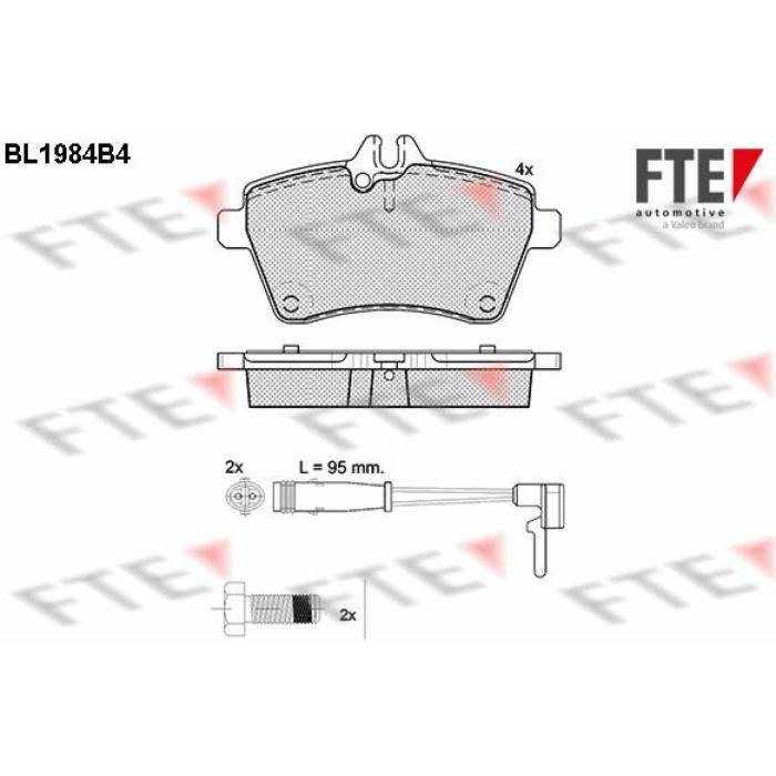 FTE 9010574 Bremsbelagsatz, Scheibenbremse FTE 9010574 Bremsbelagsatz, Scheibenbremse