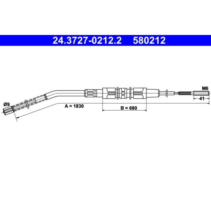 ATE 24.3727-0212.2 Seilzug, Feststellbremse