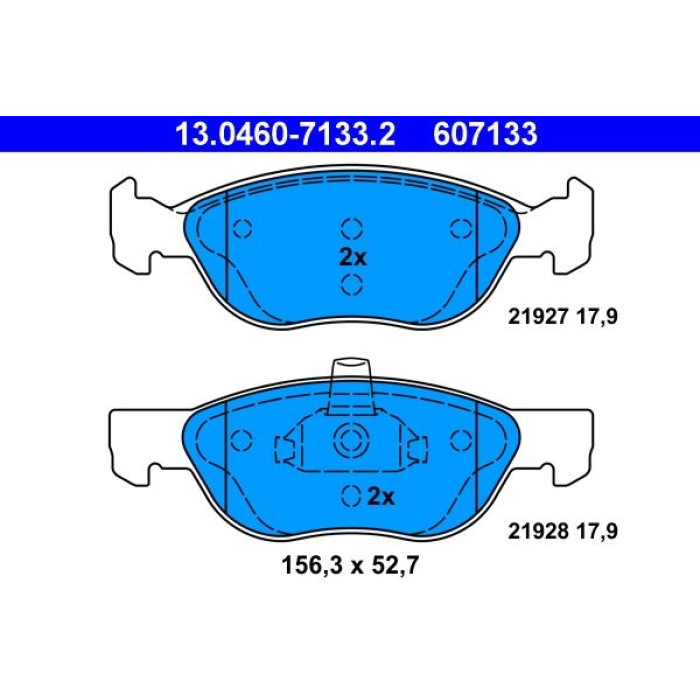 ATE 13.0460-7133.2 Bremsbelagsatz, Scheibenbremse ATE 13.0460-7133.2 Bremsbelagsatz, Scheibenbremse