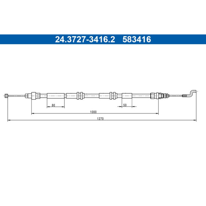 ATE 24.3727-3416.2 Seilzug, Feststellbremse