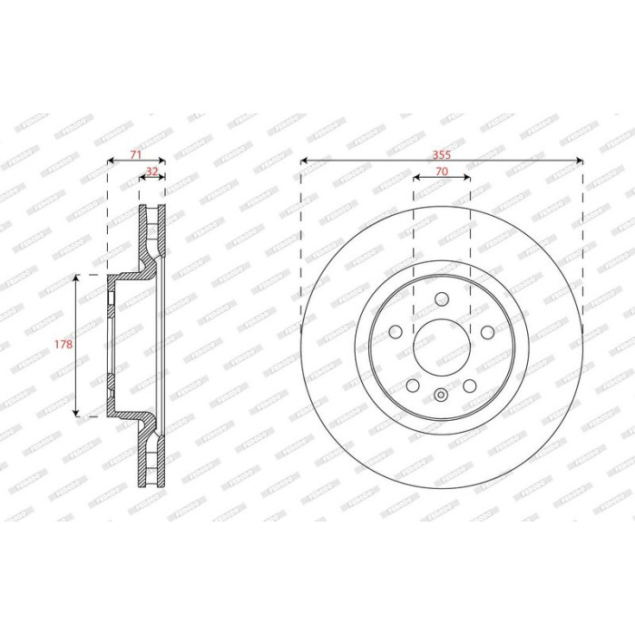 Ferodo DDF3013C-1 Bremsscheibe PREMIER Ferodo DDF3013C-1 Bremsscheibe PREMIER
