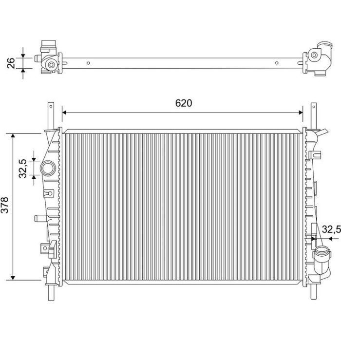 Valeo 701876 Kühler, Motorkühlung Valeo 701876 Kühler, Motorkühlung