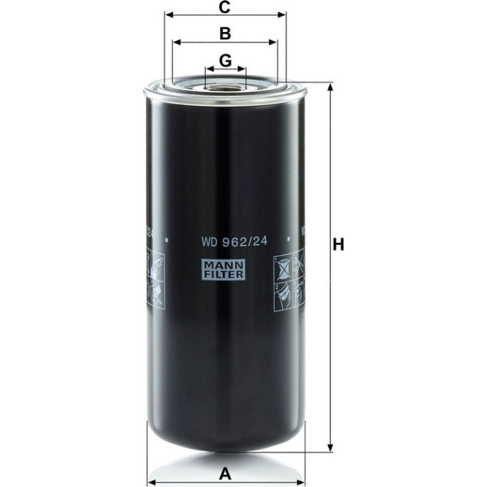 Mann-Filter WD 962/24 Ölfilter Mann-Filter WD 962/24 Ölfilter