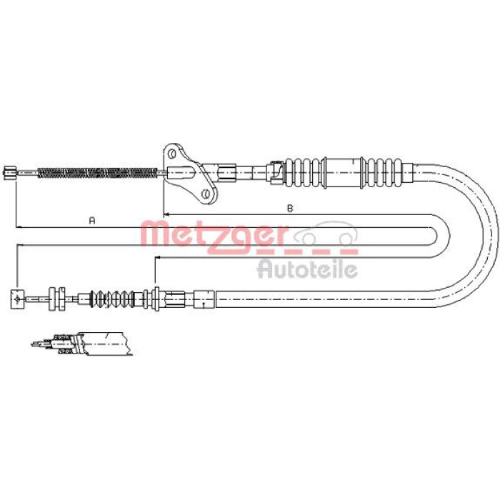 Metzger 17.2723 Seilzug, Feststellbremse