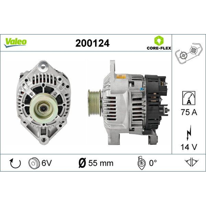 Valeo 200124 Generator CORE-FLEX