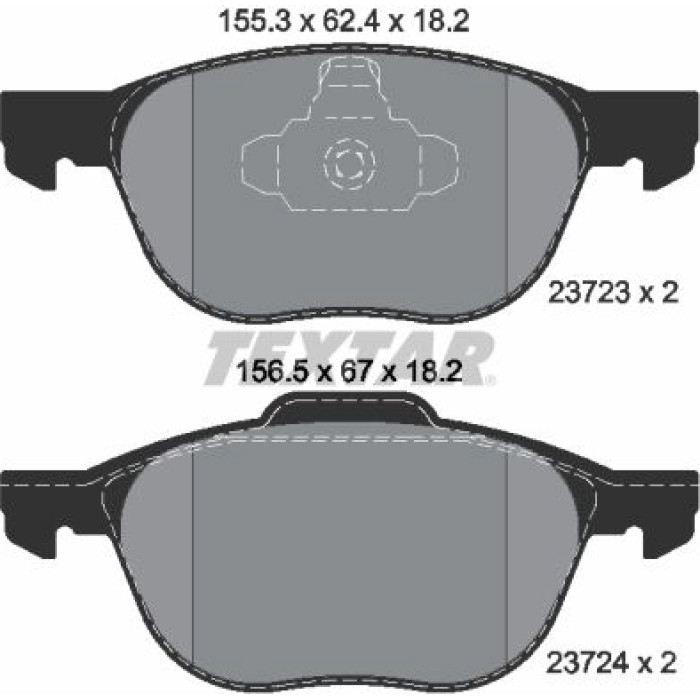 Textar 2372381 Bremsbelagsatz, Scheibenbremse epad Textar 2372381 Bremsbelagsatz, Scheibenbremse epad