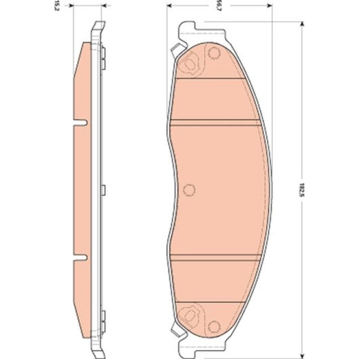 TRW GDB4601 Bremsbelagsatz, Scheibenbremse TRW GDB4601 Bremsbelagsatz, Scheibenbremse
