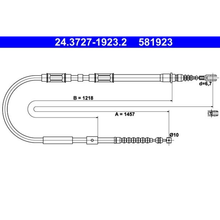 ATE 24.3727-1923.2 Seilzug, Feststellbremse ATE 24.3727-1923.2 Seilzug, Feststellbremse