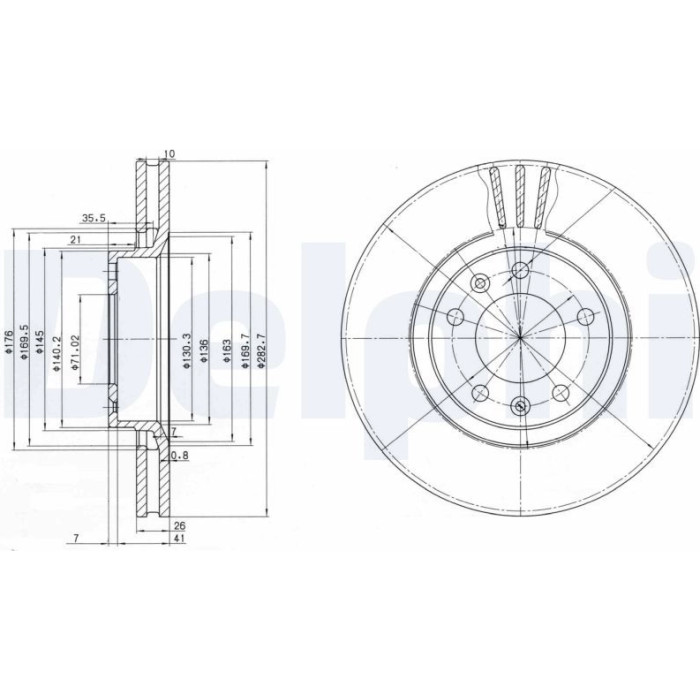 Delphi BG2688 Bremsscheibe Delphi BG2688 Bremsscheibe