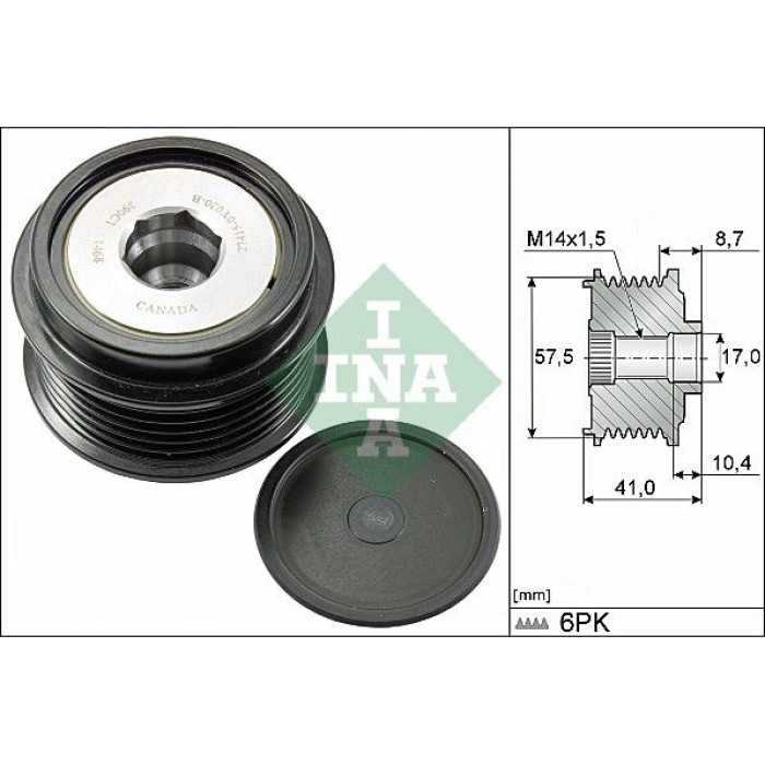 INA 535 0282 10 Generatorfreilauf INA 535 0282 10 Generatorfreilauf