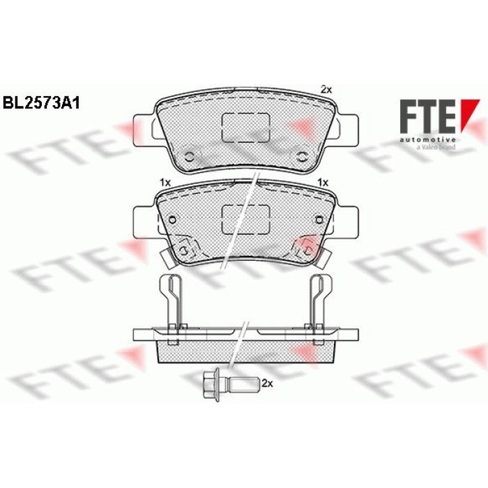 FTE 9010825 Bremsbelagsatz, Scheibenbremse