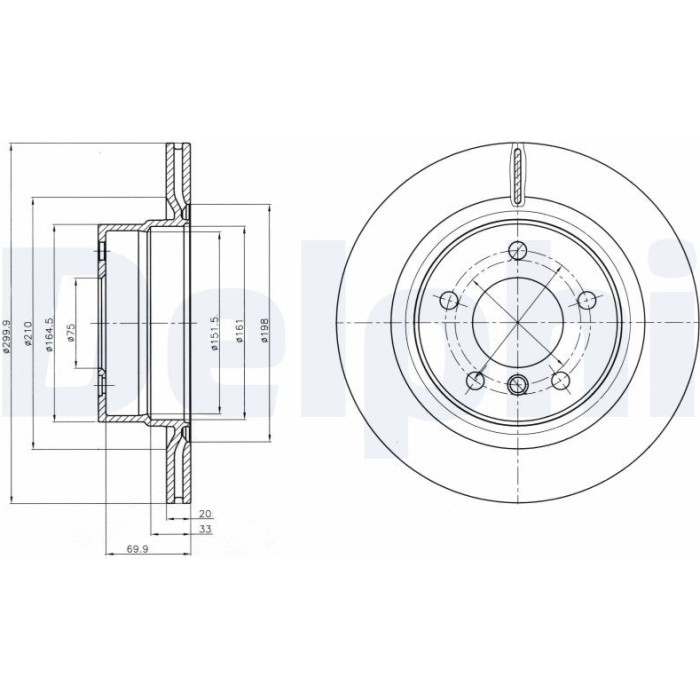 Delphi BG4293C Bremsscheibe