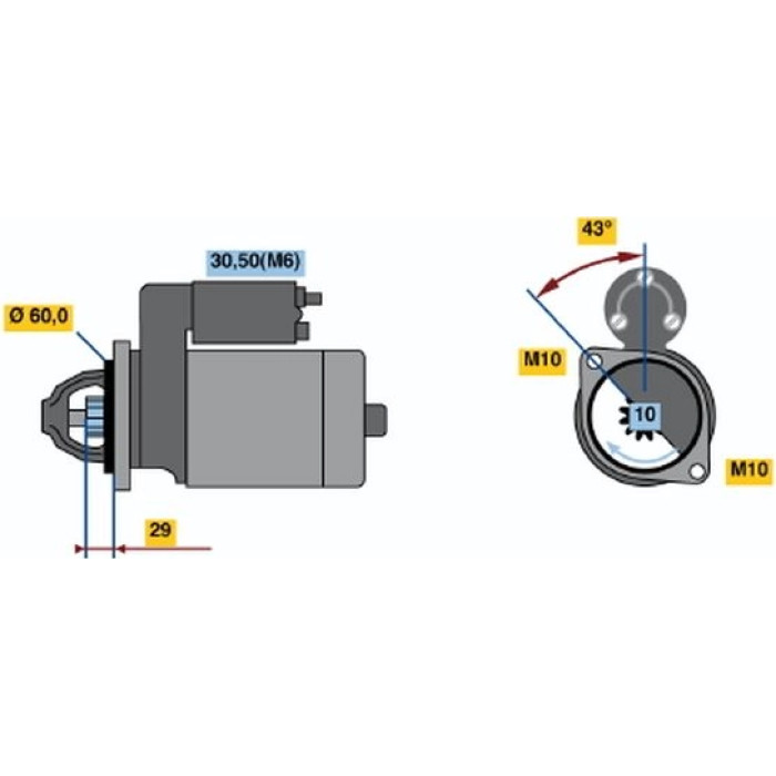 BOSCH 0 001 107 461 Starter BOSCH 0 001 107 461 Starter