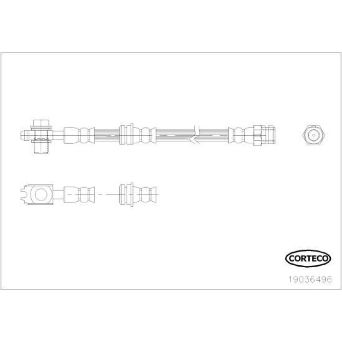 Corteco 19036496 Bremsschlauch Corteco 19036496 Bremsschlauch