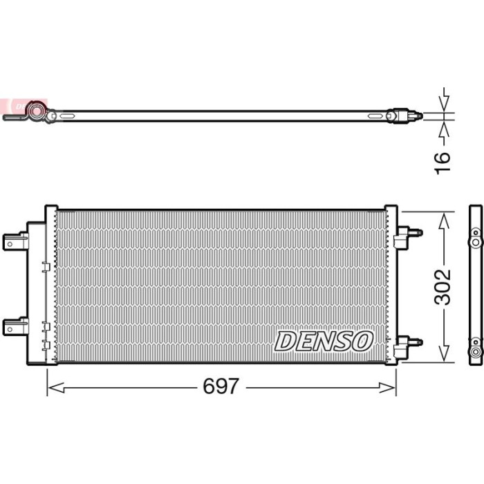 Denso DCN20044 Kondensator, Klimaanlage Denso DCN20044 Kondensator, Klimaanlage