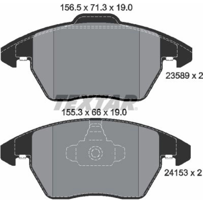 Textar 2358901 Bremsbelagsatz, Scheibenbremse