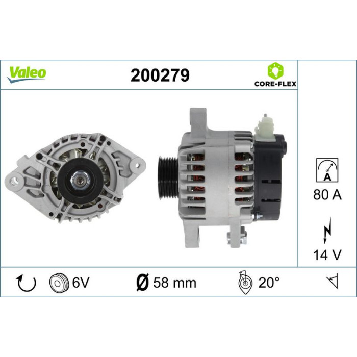 Valeo 200279 Generator CORE-FLEX Valeo 200279 Generator CORE-FLEX