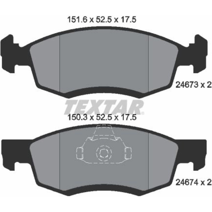 Textar 2467301 Bremsbelagsatz, Scheibenbremse Q+
