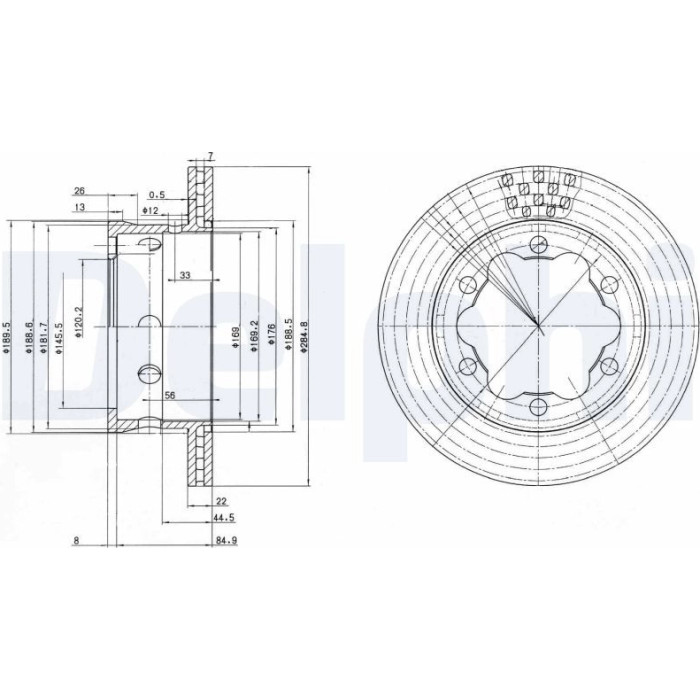 Delphi BG3399 Bremsscheibe Delphi BG3399 Bremsscheibe