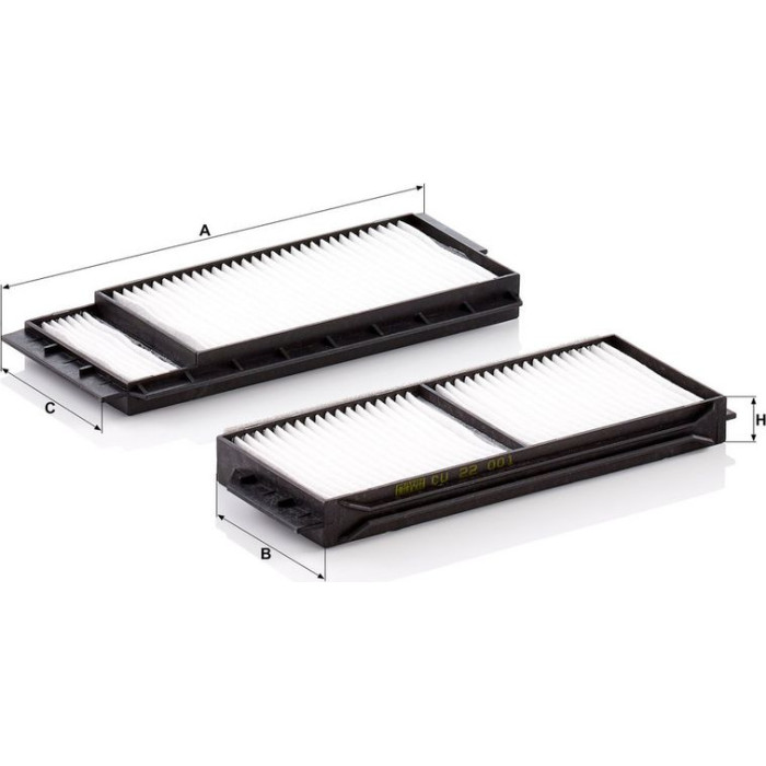 5x Mann-Filter CU 22 001-2 Filter, Innenraumluft MANN-FILTE 5x Mann-Filter CU 22 001-2 Filter, Innenraumluft MANN-FILTE