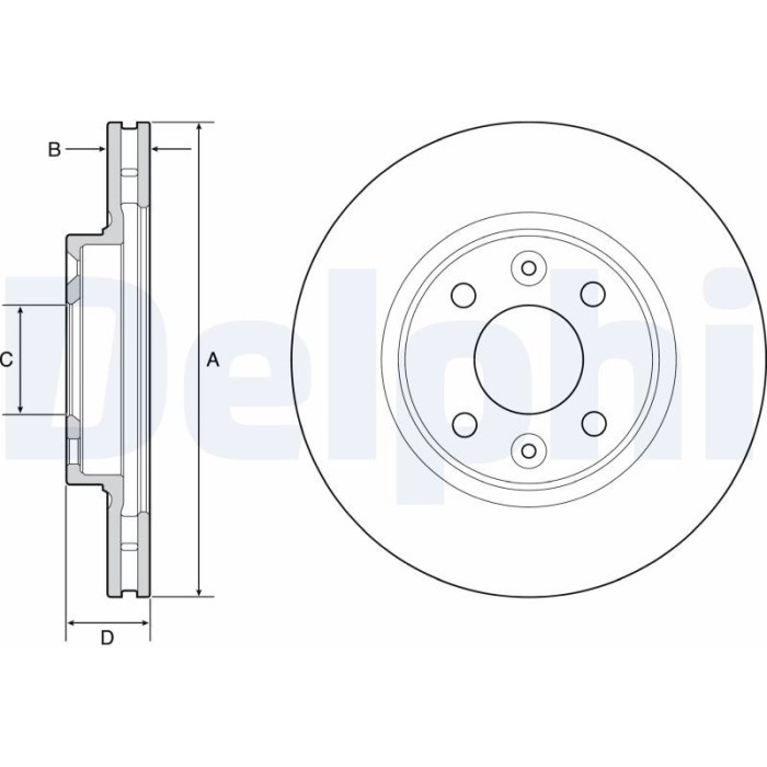 Delphi BG4570 Bremsscheibe