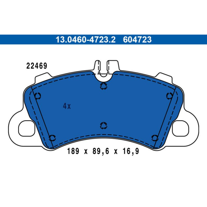 ATE 13.0460-4723.2 Bremsbelagsatz, Scheibenbremse ATE 13.0460-4723.2 Bremsbelagsatz, Scheibenbremse