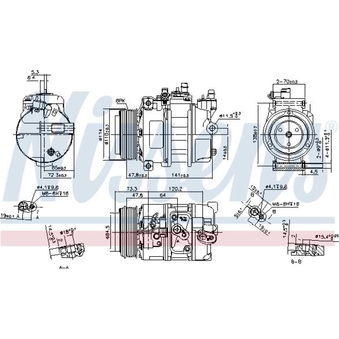 Nissens 89496 Kompressor, Klimaanlage FIRST FIT Nissens 89496 Kompressor, Klimaanlage FIRST FIT