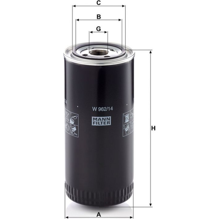Mann-Filter W 962/14 Ölfilter Mann-Filter W 962/14 Ölfilter