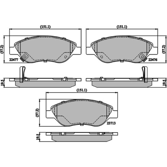 Metzger 1170897 Bremsbelagsatz, Scheibenbremse