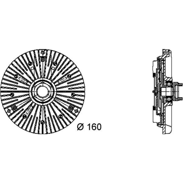 Kupplung, Kühlerlüfter CFC 48 000P Kupplung, Kühlerlüfter CFC 48 000P