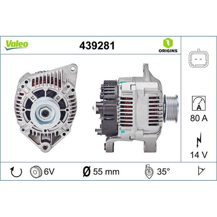 Valeo 439281 Generator ORIGINS - NEW O.E. TECHNOLOGIE Valeo 439281 Generator ORIGINS - NEW O.E. TECHNOLOGIE
