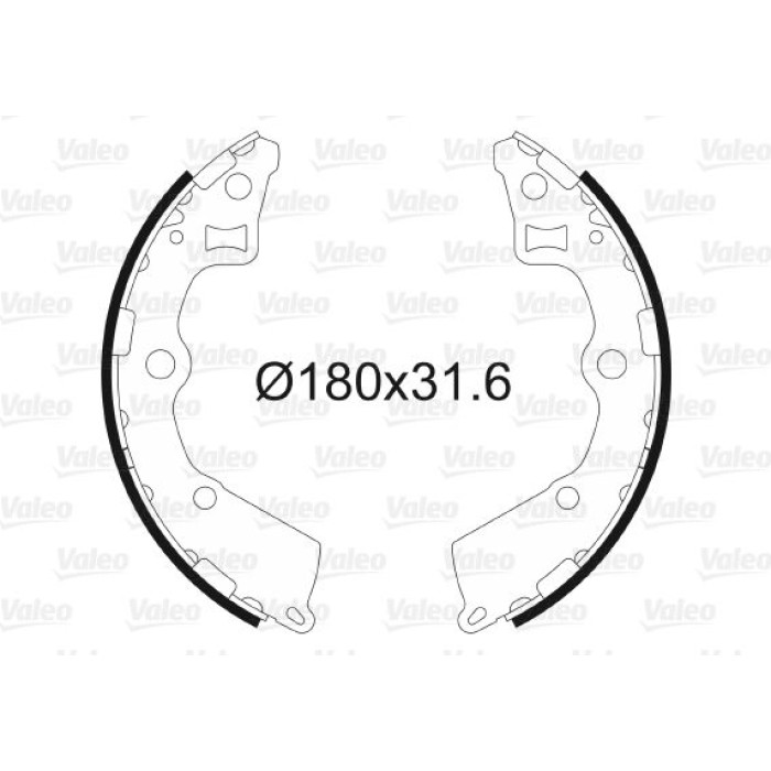 Valeo 564094 Bremsbackensatz