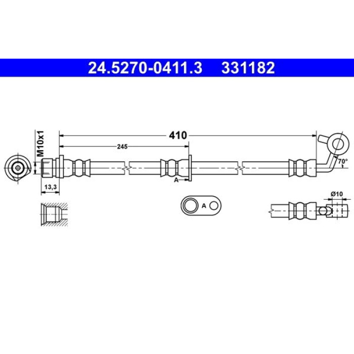ATE 24.5270-0411.3 Bremsschlauch ATE 24.5270-0411.3 Bremsschlauch