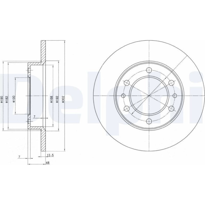Delphi BG2325 Bremsscheibe Delphi BG2325 Bremsscheibe