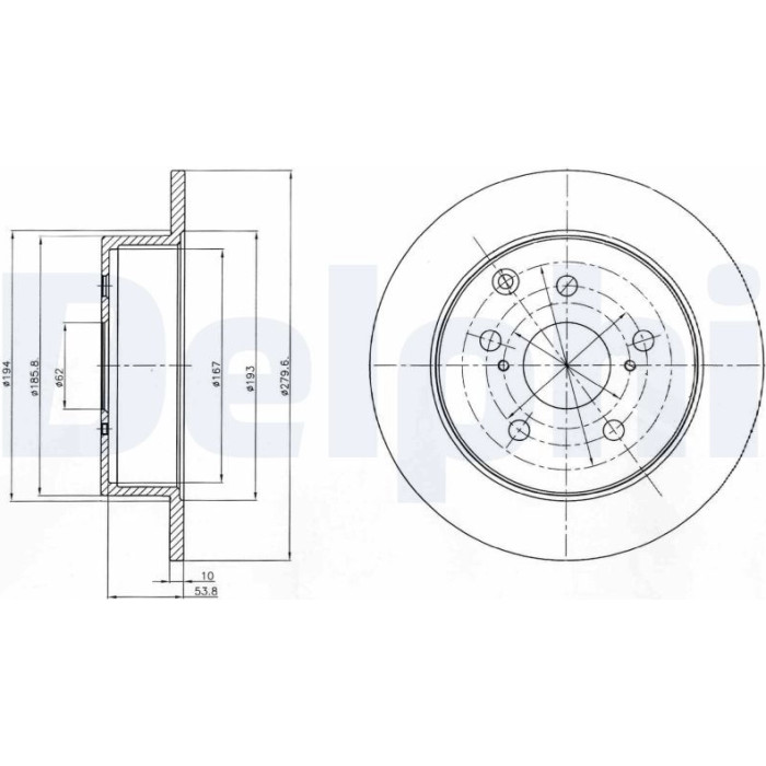 Delphi BG4303 Bremsscheibe