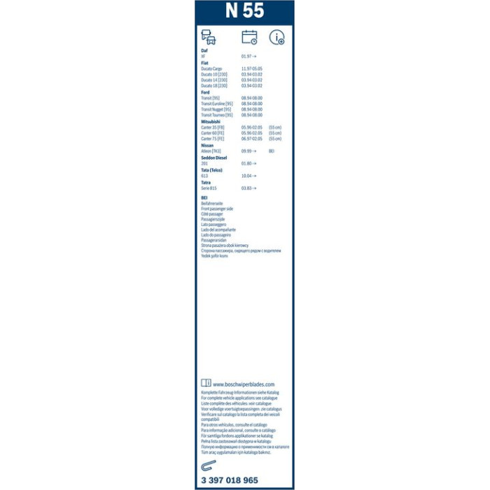 BOSCH 55 Scheibenwischer Twin 3 397 018 965 BOSCH 55 Scheibenwischer Twin 3 397 018 965