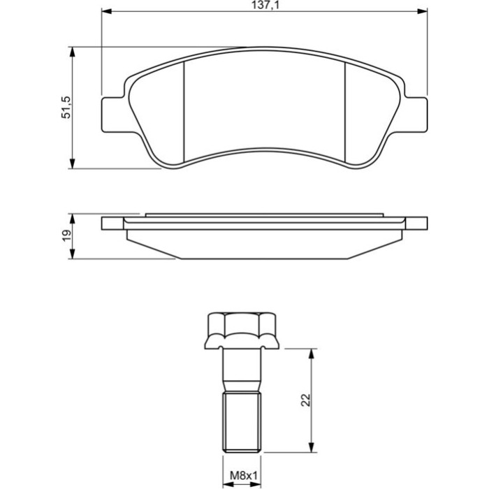 BOSCH 0 986 494 270 Bremsbelagsatz, Scheibenbremse BOSCH 0 986 494 270 Bremsbelagsatz, Scheibenbremse